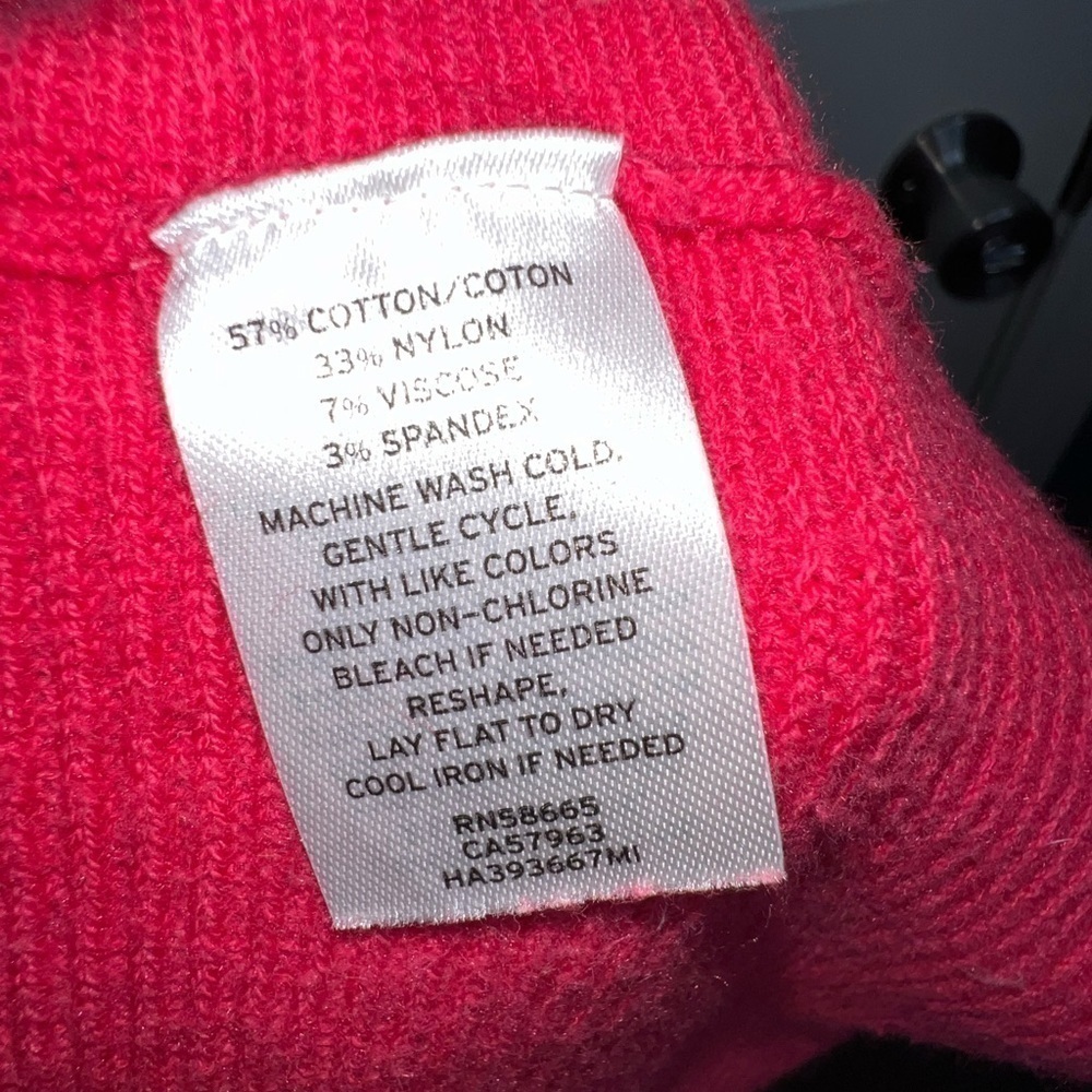 Halogen Women’s Medium Hot Pink Peplum Sweater Top Rib Knit M Cotton Crewneck - Picture 10 of 13